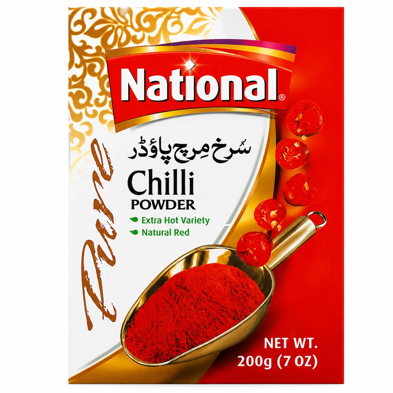 National Chilli Powder Extra Hot 200g – Natural Red Ground Chilli Spice